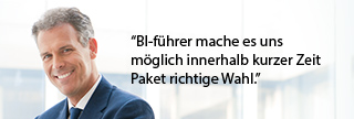 BI-führer machte es uns möglich innerhalb kurzer Zeit Paket richtige Wahl.